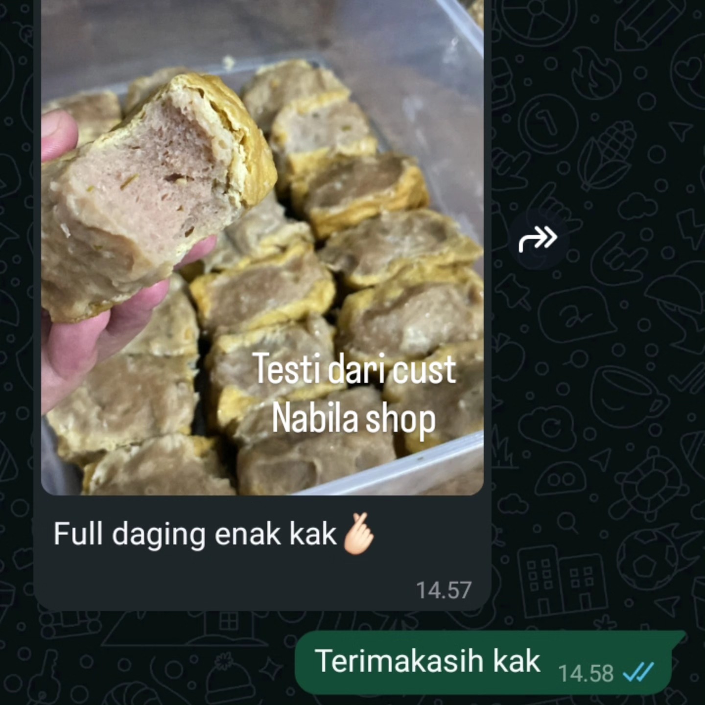 Screenshot ulasan pelanggan Nabila Shop Surabaya