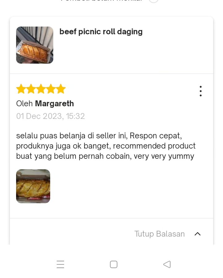 Screenshot testimoni pelanggan untuk produk Nabila Shop Surabaya